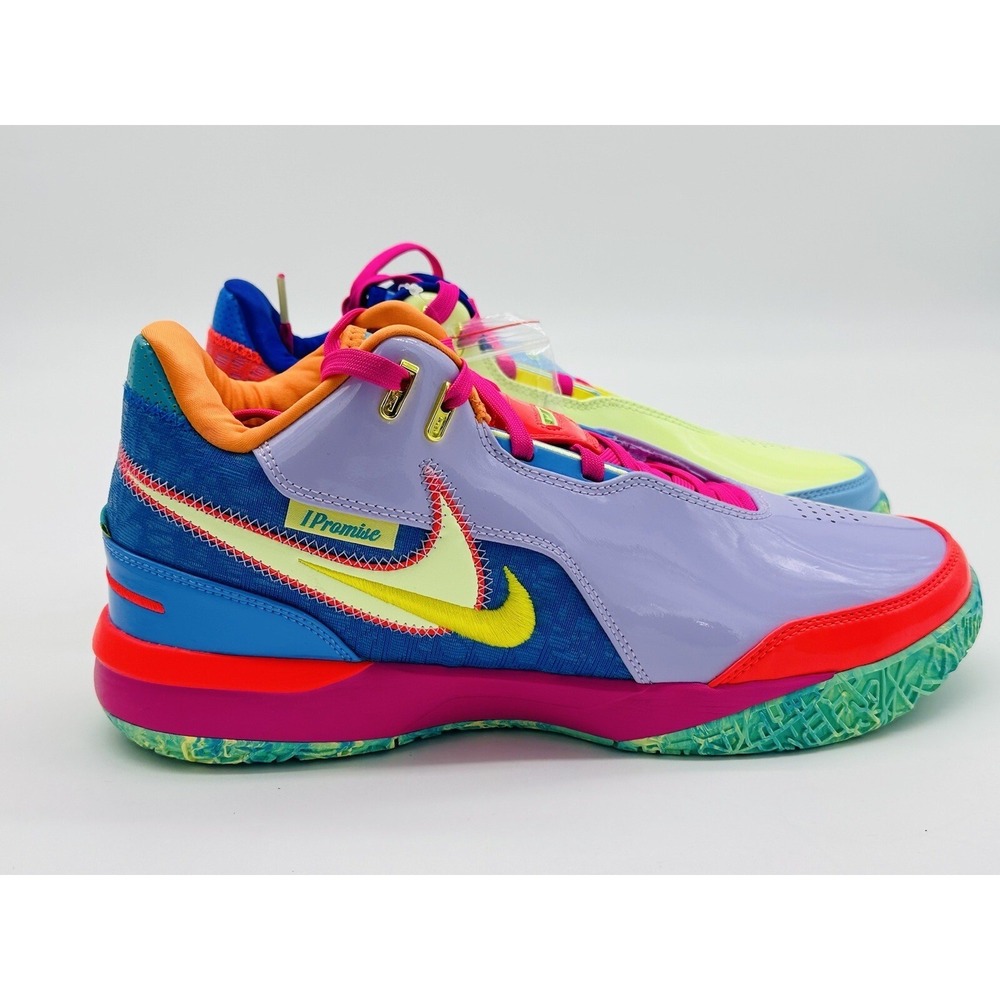 Size 10 - Nike Zoom LeBron NXXT Gen Ampd Mid Multi-Color FZ7885-500 No Box Lid